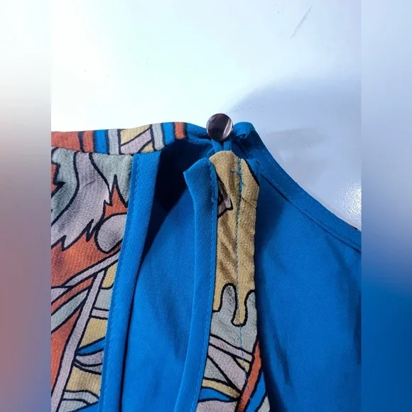 ANTHROPOLOGIE AKEMI + KIN Tanvi 100% Silk Column Dress Sz 4 - Picture 10 of 12